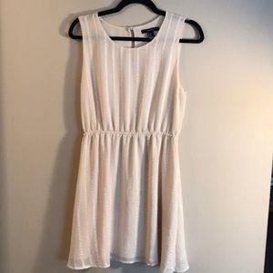 Sheer, Striped, Sleeveless Dress